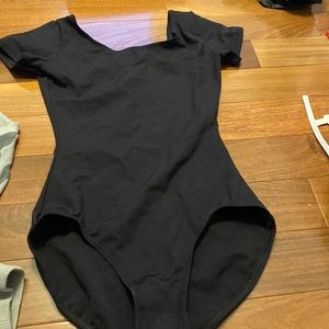 Capezio black short sleeve leotard